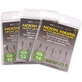 Korum hook hairs with quickstops #10