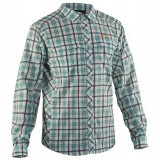 Рубашка Grundens Fly Bridge LS Shirt, Dusty Turquiose Plaid, M